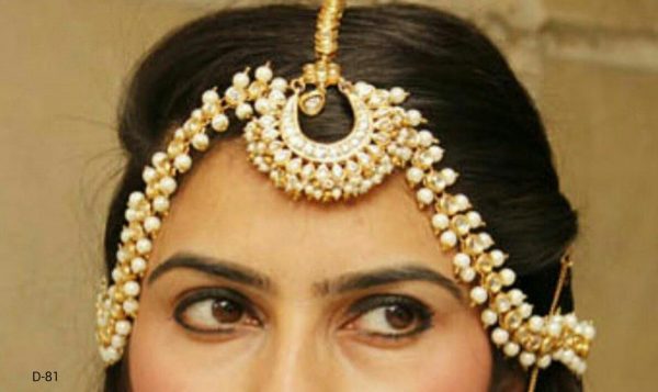 Indian Kundan Ethnic Traditional Jewelry Set Bridal Wear Beautiful backside meena Mathapatti - Image 12