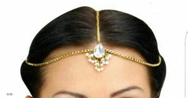 Indian Kundan Ethnic Traditional Jewelry Set Bridal Wear Beautiful backside meena Mathapatti - Image 8