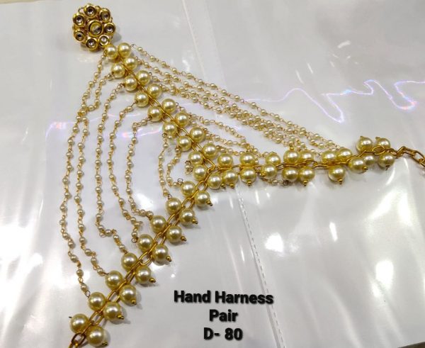 Indian Kundan Ethnic Traditional Jewelry Set Bridal Wear Hand harness hathphool Beautiful - Image 8