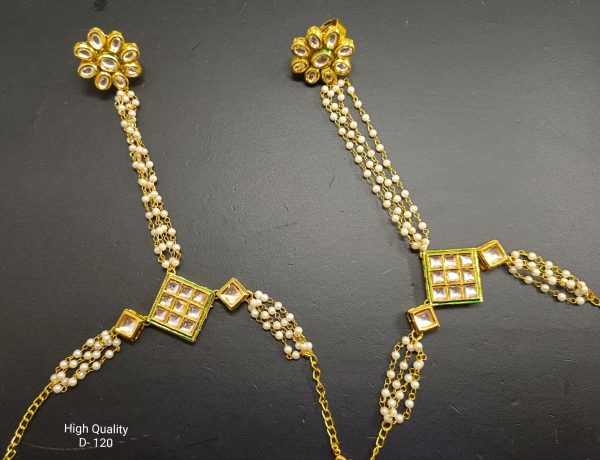Indian Kundan Ethnic Traditional Jewelry Set Bridal Wear Hand harness hathphool Lates Free shipping - Image 27
