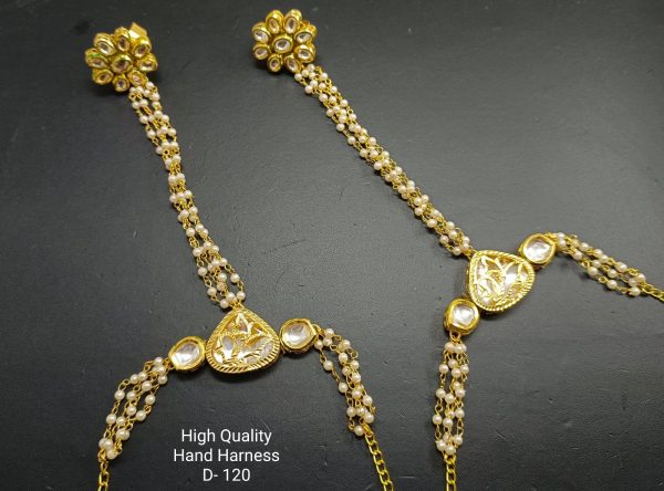Indian Kundan Ethnic Traditional Jewelry Set Bridal Wear Hand harness hathphool Lates Free shipping - Image 26