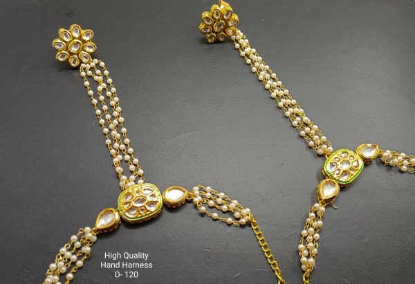 Indian Kundan Ethnic Traditional Jewelry Set Bridal Wear Hand harness hathphool Lates Free shipping - Image 23