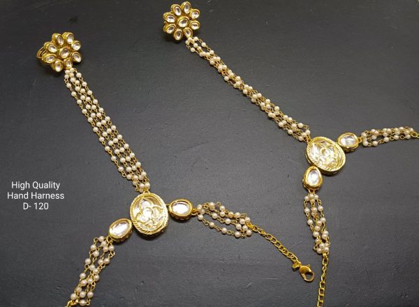 Indian Kundan Ethnic Traditional Jewelry Set Bridal Wear Hand harness hathphool Lates Free shipping - Image 20