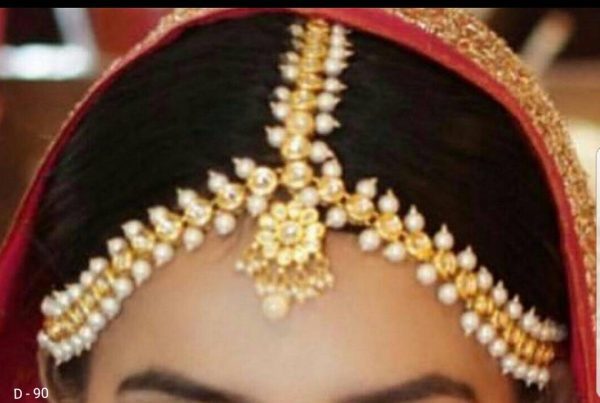 Indian Kundan Ethnic Traditional Jewelry Set Bridal Wear Beautiful backside meena Mathapatti - Image 19