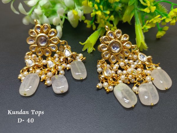 Indian Kundan Ethnic Traditional Jewelry Set Bridal Wear Earrings Beautiful backside meena Conjunto de joyas - Image 30