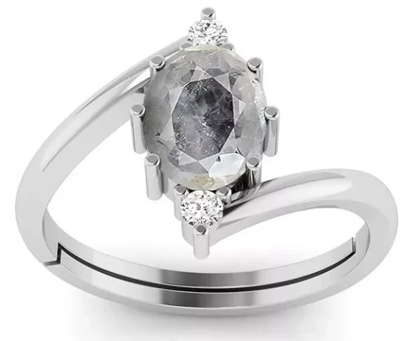 10.25 Ratti /9.50 Carat Natural Certified White Sapphire Gemstone Silver Plated
