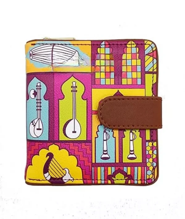 Multicolored Faux Women's Wallet Purse
