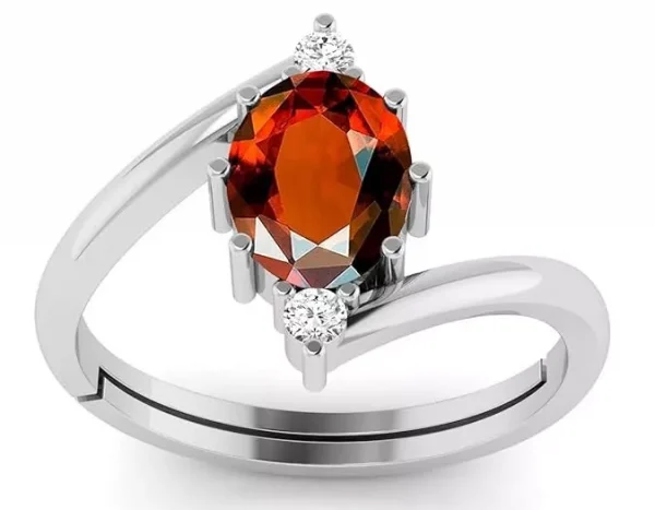 11.25 Ratti 10.00 Carat Natural Gomed Gemstone Adjustable Ring Silver Plated Ring