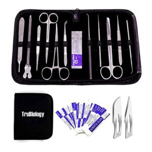 Top Quality Stainless Steel No Plastic Parts/Handles All Advanced Lab Dissection Kit For Biology Anatomy Medical Students -22 Piece