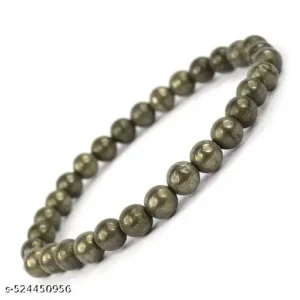 Original Pyrite Bracelet with Certificate | Money Magnet Crystal Bracelet for Wealth & Prosperity | Certified Genuine Pyrite Stone