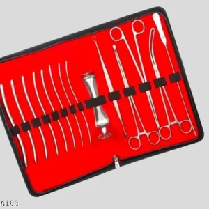 surgical instruments DNC kit Stainless Steel Gynecology Surgical Instruments Set with Kit Bag (, Silver) - Set of 14 Instruments