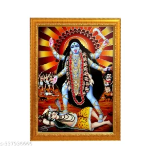 Kali mata ji photo frame with laminated sheet . size [5x7 inch].
