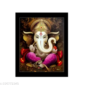 Ganesh ji photo frame with laminated sheet . size [ 5x7 inch].