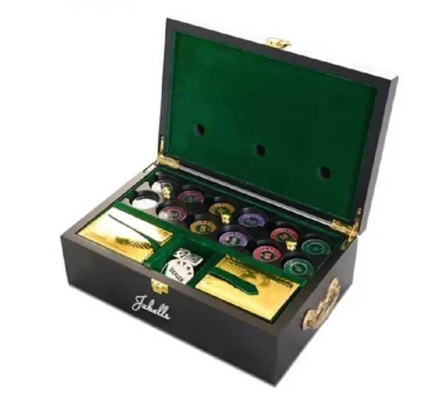 Brass Casino Poker Set 賭場撲克套裝 카지노 포커 세트 Juego de póquer de casino カジノポーカーセット
