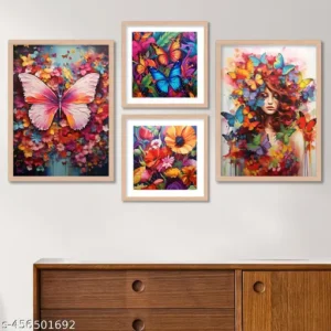 Decorative Wall Paintings (Set Of 4)