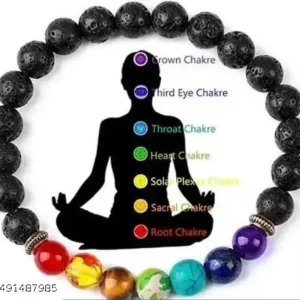 7 Chakra Heart Healing Bracelet With Natural Healing Crystal combination Precious Beads Triple Protection Money Magnet Amethyst And Clear Quartz