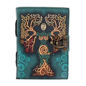 Journal with Lock Clasp Antique Handmade Deckle Edge Vintage Paper Leather Bound Journal for Women and Men |Travel Notebook for Writing 15.24 X 11.43 CM