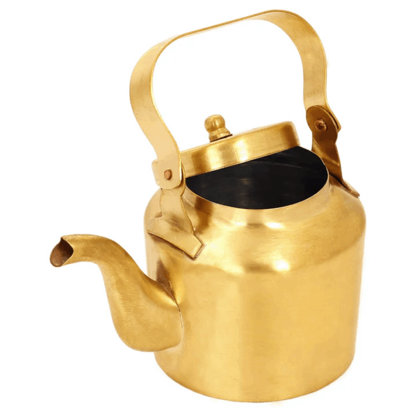 Brass Handmade Teapot with Tin Lining Inside, Serveware, Tableware, 350 ml - Image 4
