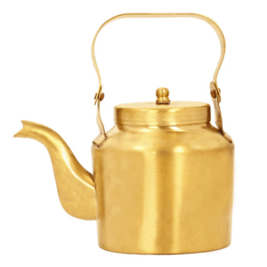 Brass Handmade Teapot with Tin Lining Inside, Serveware, Tableware, 350 ml