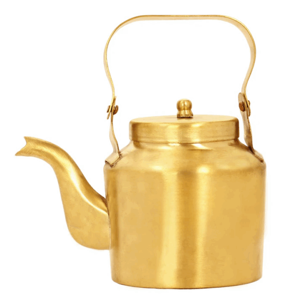 Brass Handmade Teapot with Tin Lining Inside, Serveware, Tableware, 350 ml