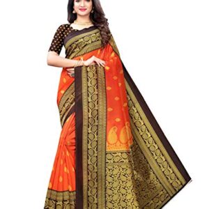 Women's Silk Printed Saree With Blouse