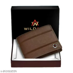 Men Casual, Evening/Party, Formal, Travel, Trendy Brown Artificial Leather Wallet (3 Card Slots)