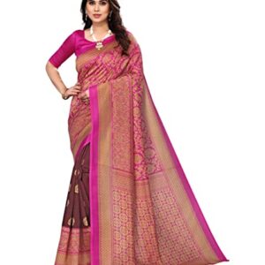 Women Venkatagiri Printed Art Silk With Blouse Piece Saree (Sdpl-Metro Purple_Free Size)