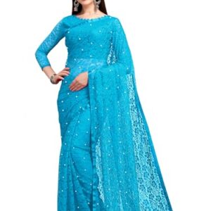 Women's Brasso Net Saree With Blouse