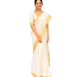 Woven Linen Saree with Blouse Piece