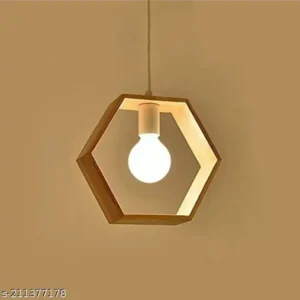 WOOD Lamp/Pendant Lamp/Ceiling Light/wall Light/Wall Lamp/ Outdoor Lamp to décor your Home/ Bedroom/ Drying Room/ Living room/ Restaurant and Decorative Pendants Ceiling Lamp (BEIGE & BROWN) COLOR HANGING LAMP.