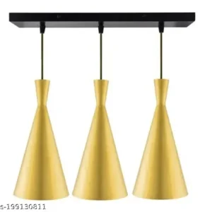 CONE Lamp/Pendant Lamp/Ceiling Light/Outdoor Lamp to décor your Home/ Bedroom/ Drying Room/ Living room/ Restaurant and Decorative Pendants Ceiling Lamp (GOLD) COLOR HANGING LAMP.