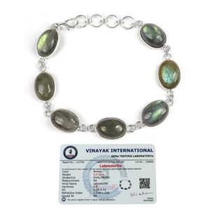 Crystal Products Natural Certified Labradorite Adjustable Bracelet for Hea