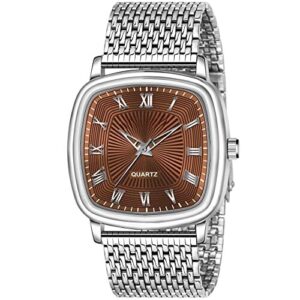 Mesh Steel Chain Analog Wrist Watch for Men