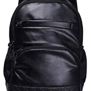 Luxur 25L Medium Laptop backpack Fits upto 17" Laptop Faux Leather Water resista