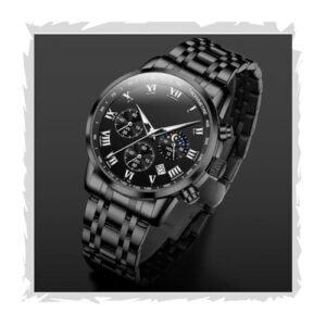 Watch for Men Original Analog Quartz Chronograph Luxury Dress Stainless Steel Ch