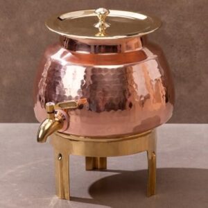 Copper Water Dispenser 5L | 100% Pure Copper Pot/Matka with Prefitted Leakproof