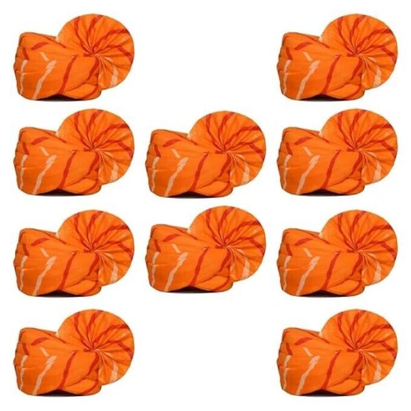 Safa Pagdi for Pooja Traditional Saffron Turban Religious Wedding Party Groom ae - Image 12