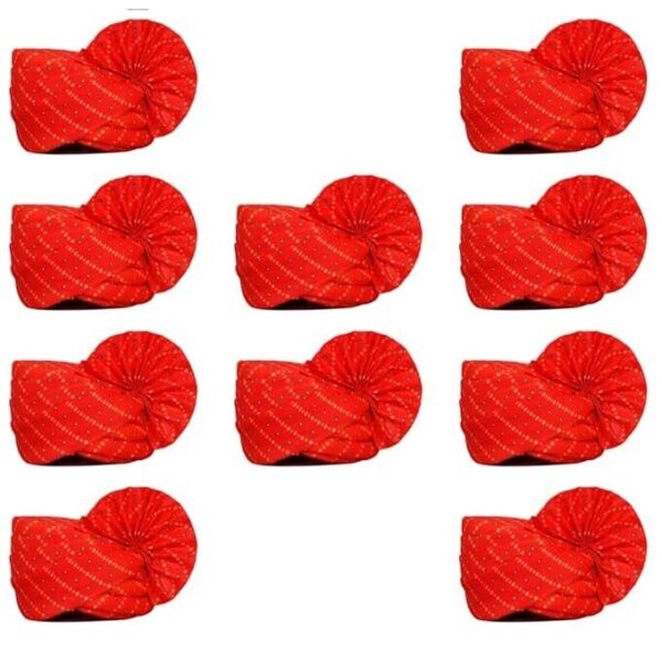 Safa Pagdi for Pooja Traditional Saffron Turban Religious Wedding Party Groom a - Image 9