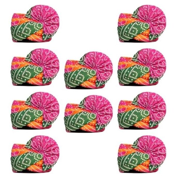 Safa Pagdi for Pooja Traditional Saffron Turban Religious Wedding Party Groom a - Image 16