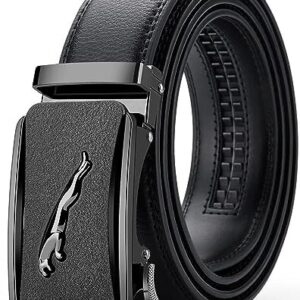 Genuine Leather Belt for Men with Easier Adjustable Autolock Buckle - Micro Adju