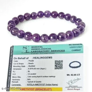 Natural Crystal for Courage and Calm Unisex Bracelet Valentine Gift