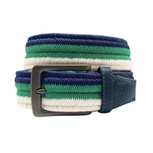 Hub Unisex Stretchable Woven Fabric Belt with Fishbone Weave | Hole-Free Design