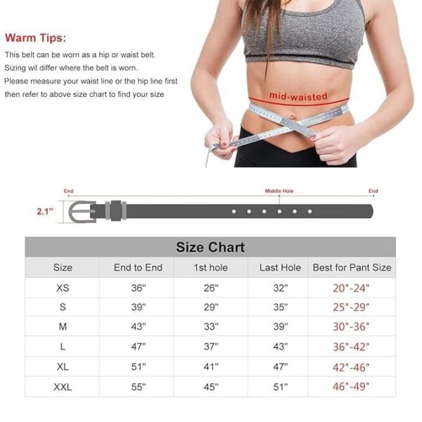 Skinny Women Leather Belt for Dresses Thin Waist Belt for Jeans Pants with Buckl - Image 4