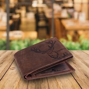 Vintage Brown Leather Wallet For Men, 6 Card Slot | RFID Blocking