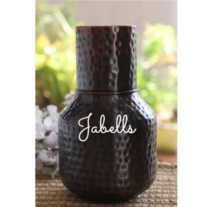 Copper Hammered Antique Dark Finish Traditional Ghada Shape bedroom bottle with