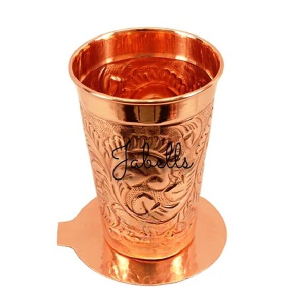 Set of 6 Copper Brass Leaf Designed Champange Glasses- 150ML each - Serving Cham - Image 9
