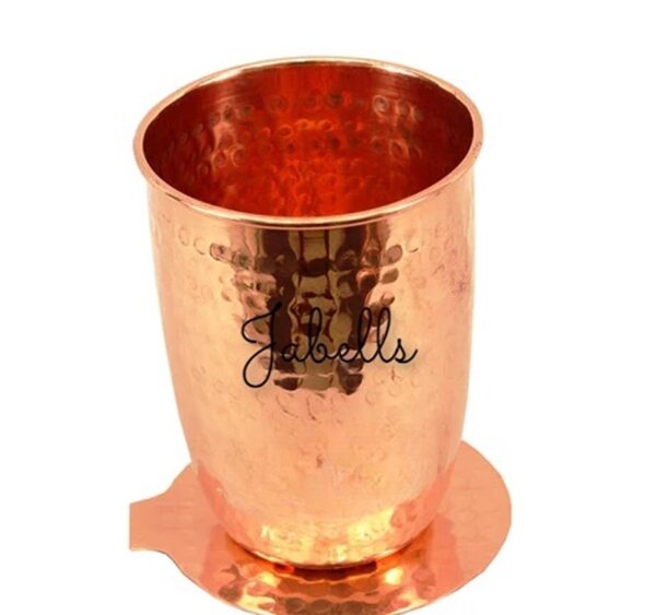 Set of 6 Copper Brass Leaf Designed Champange Glasses- 150ML each - Serving Cham - Image 12