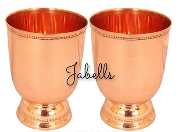 Set of 6 Copper Brass Leaf Designed Champange Glasses- 150ML each - Serving Cham - Image 18