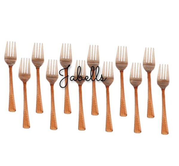 Copper Baby Fork, Flatware, Tableware Home Hotel Restaurant, Length 6.1" Inch -
