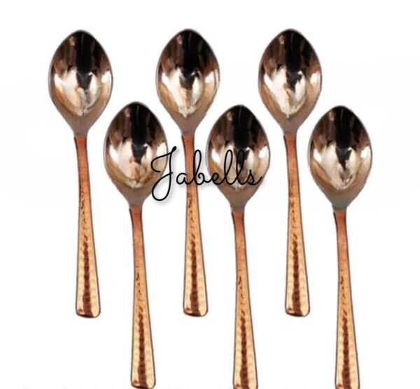 Copper Baby Fork, Flatware, Tableware Home Hotel Restaurant, Length 6.1" Inch - - Image 3